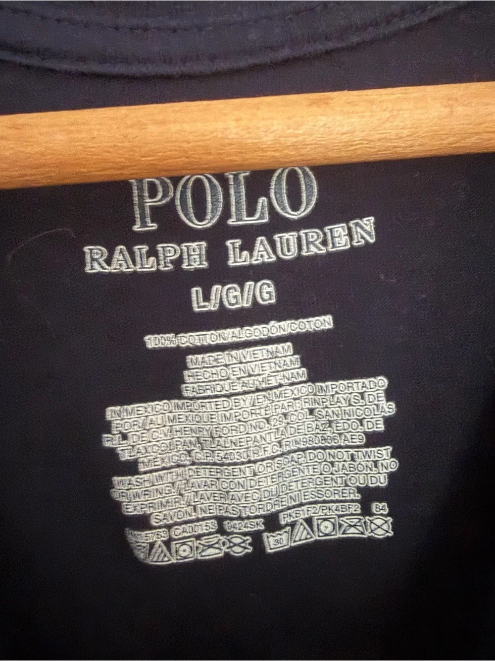Polo by Ralph Lauren Navy Bear Graphic T-Shirt men’s large 100% cotton